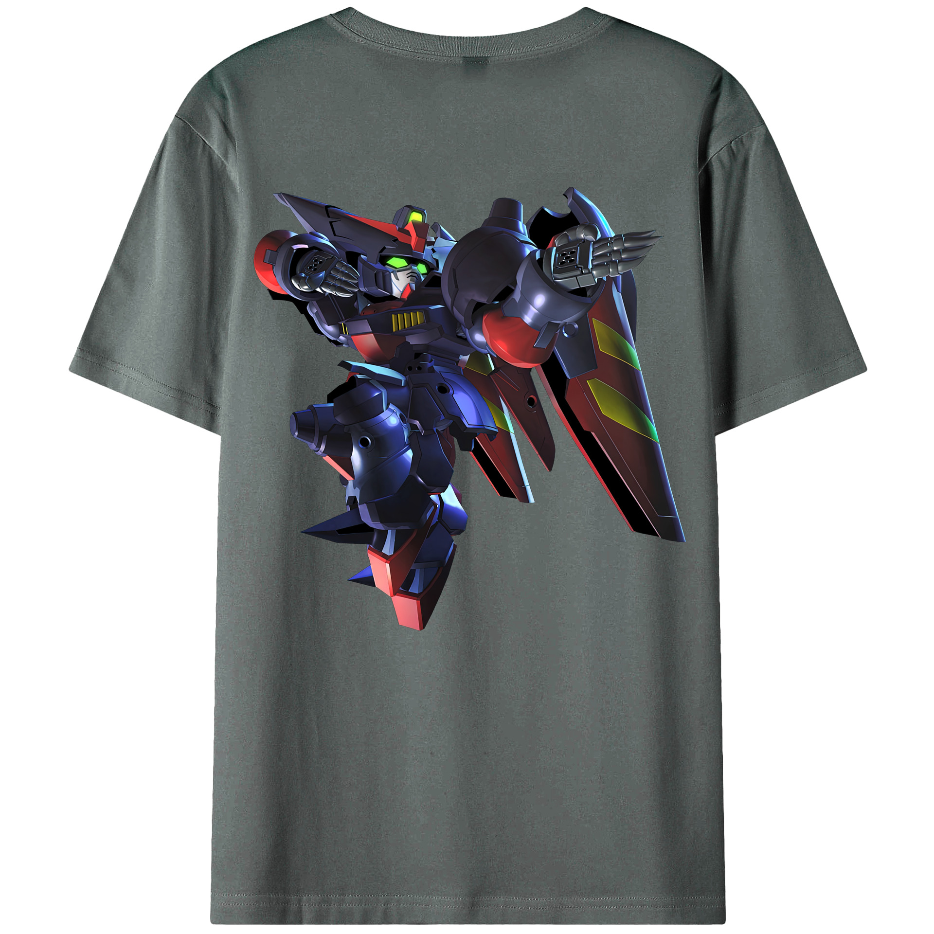 （画像用） 機動戦士ガンダム Mobile Suit Gundam 綿100％ メンズ半袖Tシャツ（バックプリント） 通気性